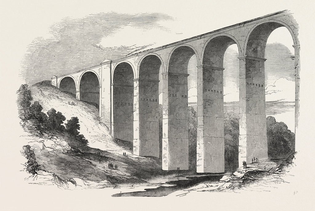 Detail of The North Staffordshire Railway: The Congleton Viaduct. UK, 1849 by Anonymous