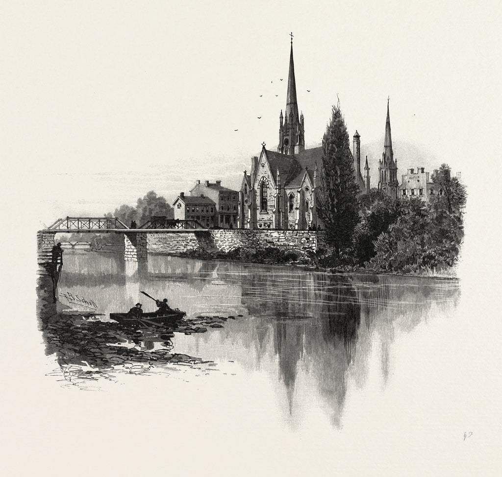 Detail of New Presbyterian Church, Galt, Canada by Anonymous