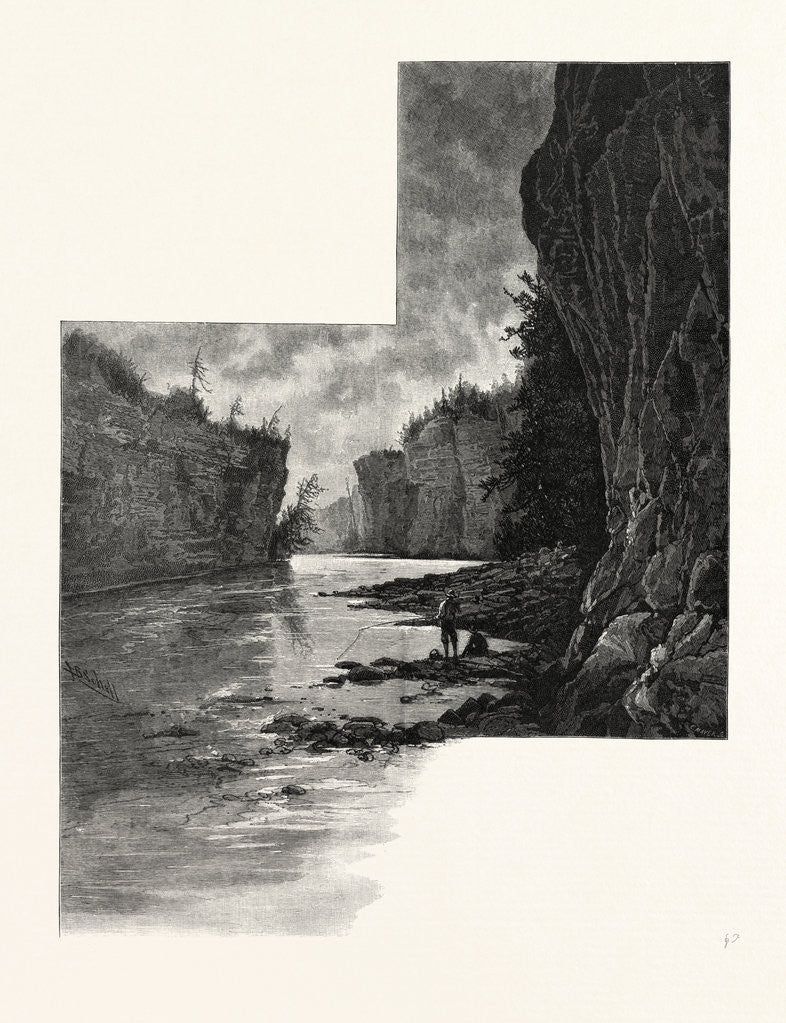 Detail of Meeting of the Waters, Junction of Grand and Irvine Rivers, Elora, Canada by Anonymous