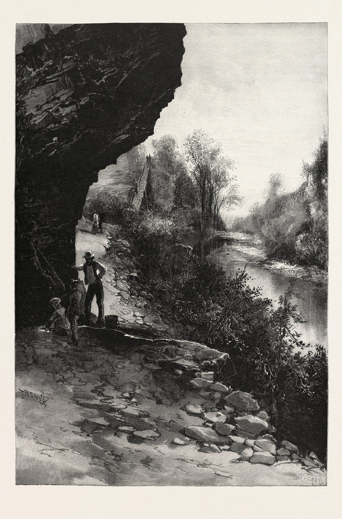 Detail of Echo Cave, Irvine River, Canada by Anonymous