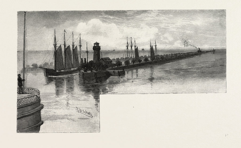 Detail of The St. Clair Canal, Canada by Anonymous