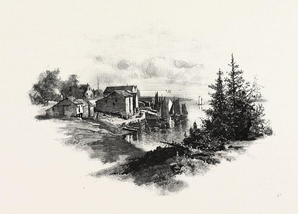 Detail of A Fishing Station on Lake Huron, Canada by Anonymous