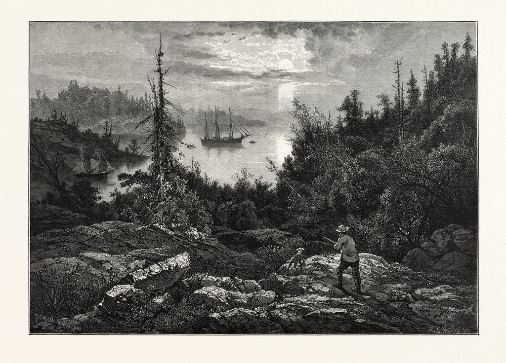 Detail of Parry Sound, from the Heights Near Parry Sound Village, Canada by Anonymous