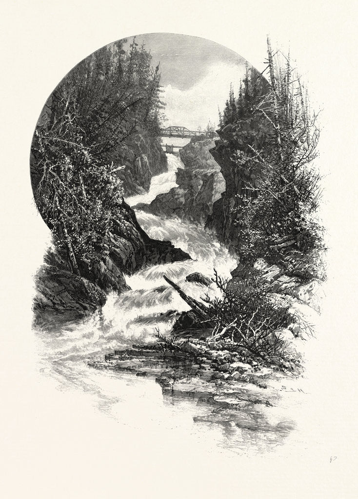 Detail of South Muskoka Falls, Canada by Anonymous