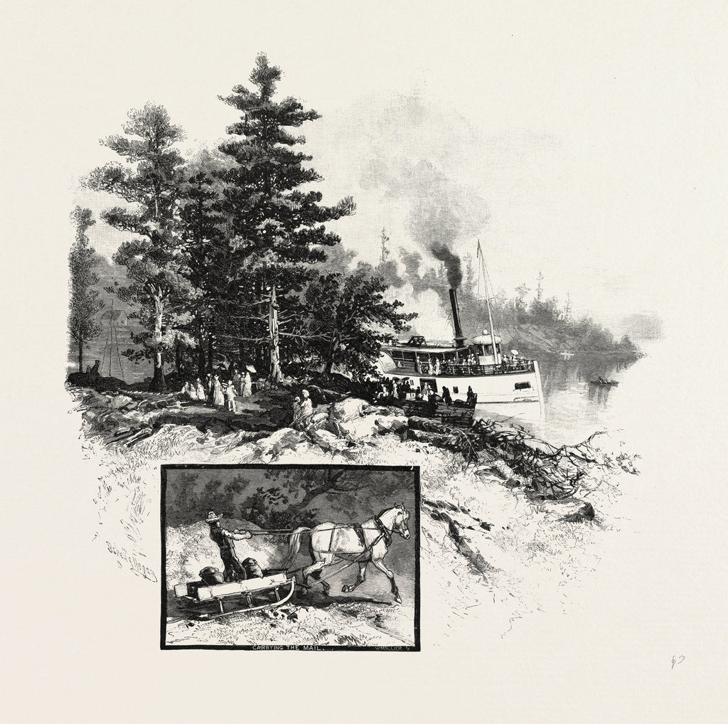 Detail of Georgian Bay and the Muskoka Lakes, at the Landing, Rosseau, Canada by Anonymous