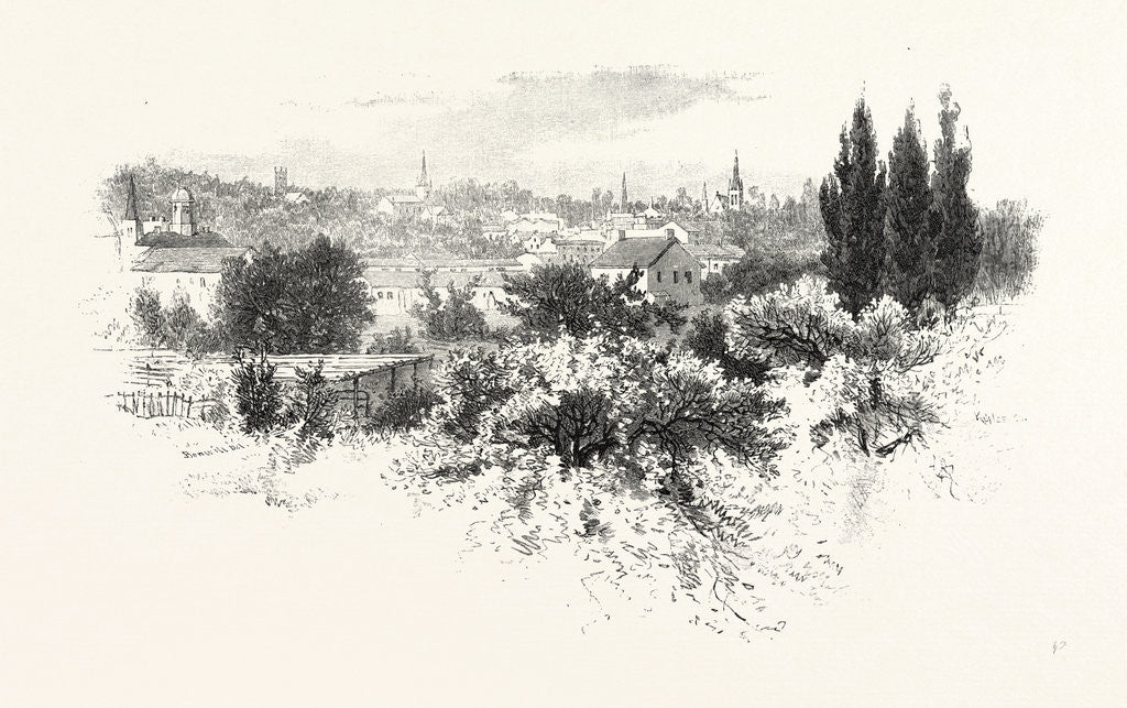 Detail of A Glimpse of Port Hope, Canada by Anonymous