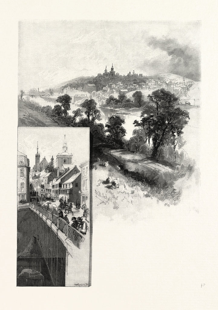 Detail of South Eastern Quebec, Sherbrooke, Commercial Street, Canada by Anonymous