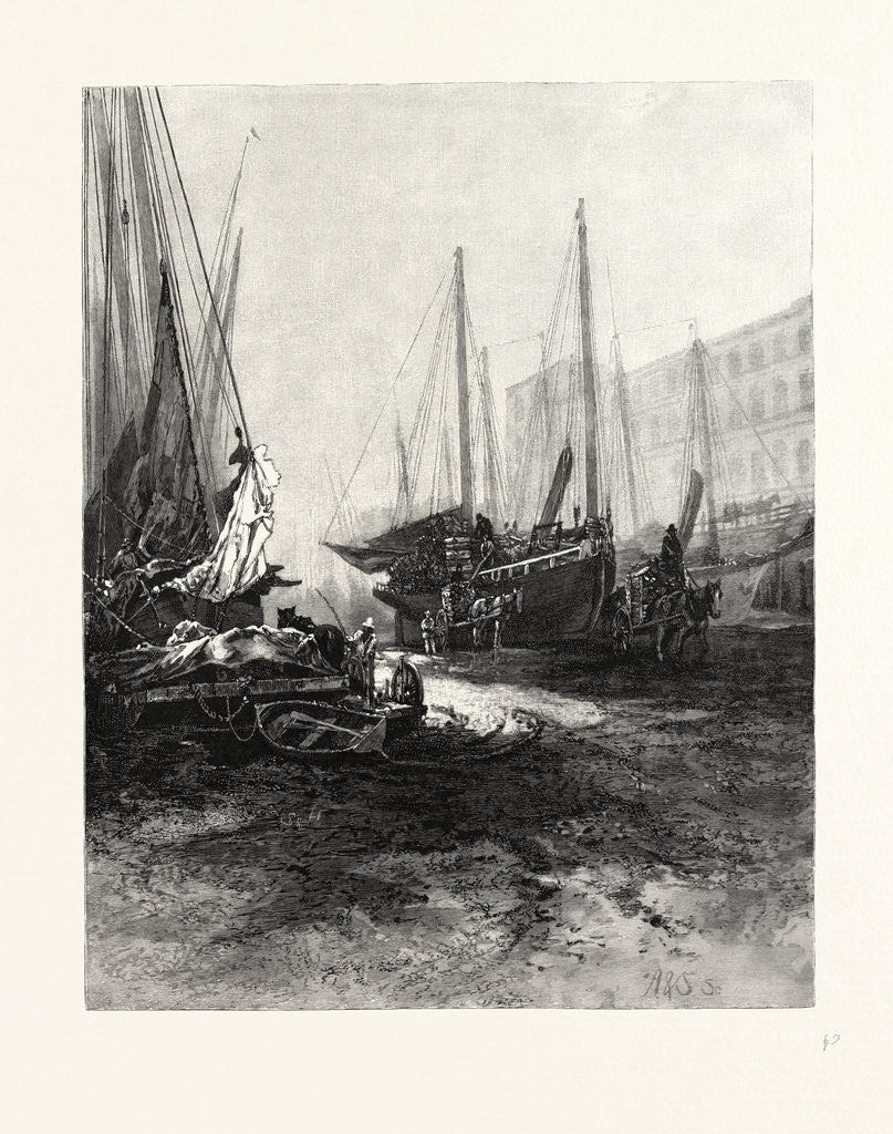 Detail of New Brunswick, Market Slip, St. John, at Low Tide, Canada by Anonymous