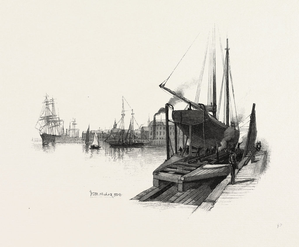 Detail of Nova Scotia, Marine Slip and Docks, Yarmouth, Canada by Anonymous