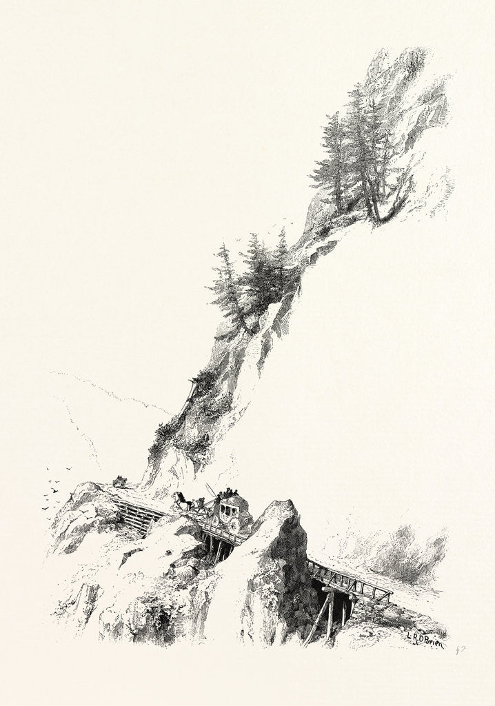 Detail of British Columbia, Waggon Road on the Fraser, Canada by Anonymous