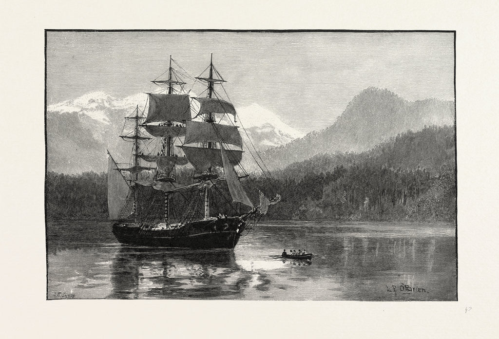 Detail of British Columbia, Port Moody, Vessel Containing First Shipment of Canada Pacific R.R. Iron, Canada by Anonymous