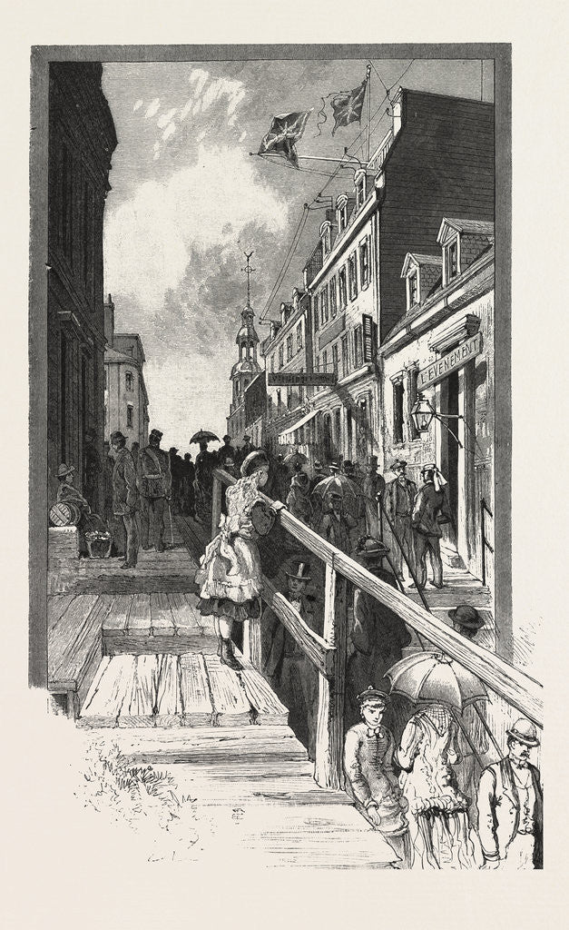 Detail of Buade Street, Named after Frontenac, Quebec, Canada by Anonymous