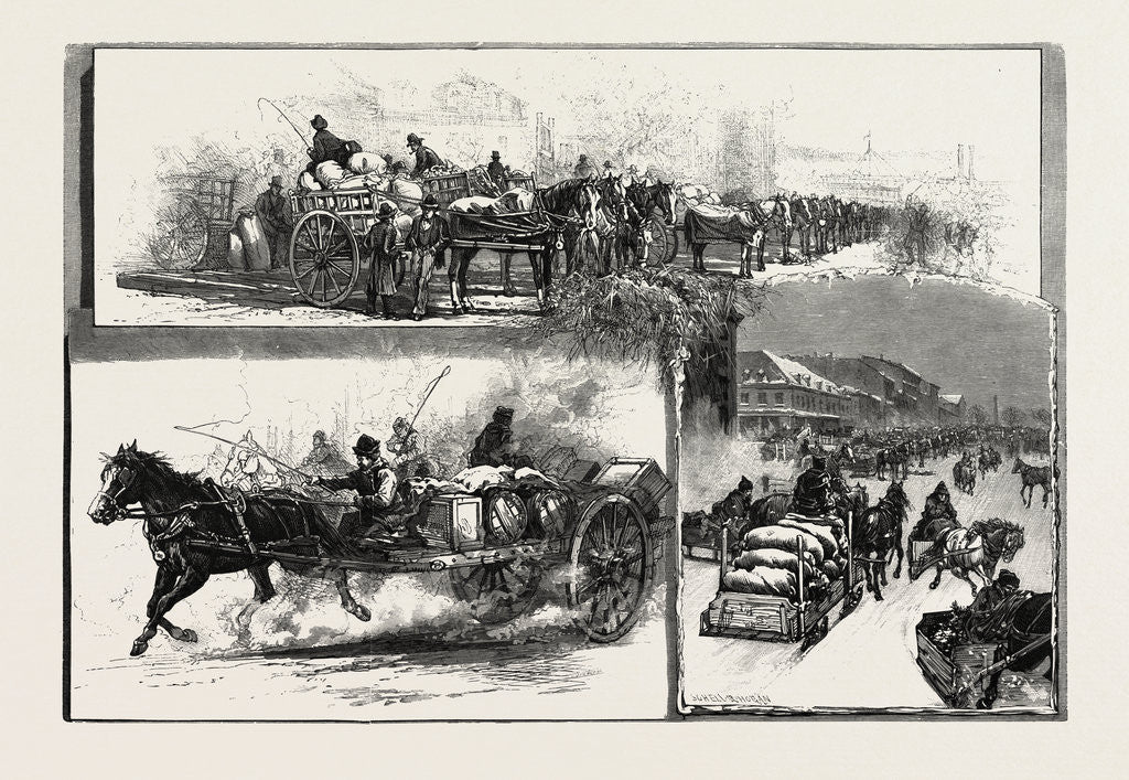 Detail of Montreal, Market Scenes in Jacques Cartier Square, Canada by Anonymous