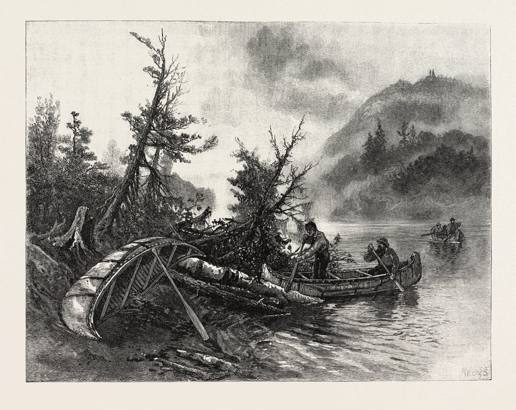 Detail of Lower Ottawa, on the Portage, Lake Comandeau, Canada by Anonymous