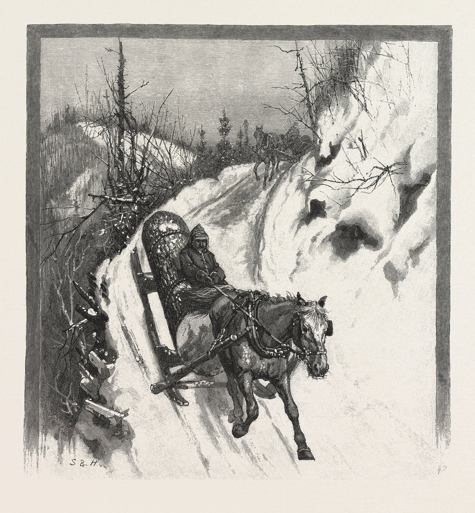 Detail of Lumbering, Canada by Anonymous
