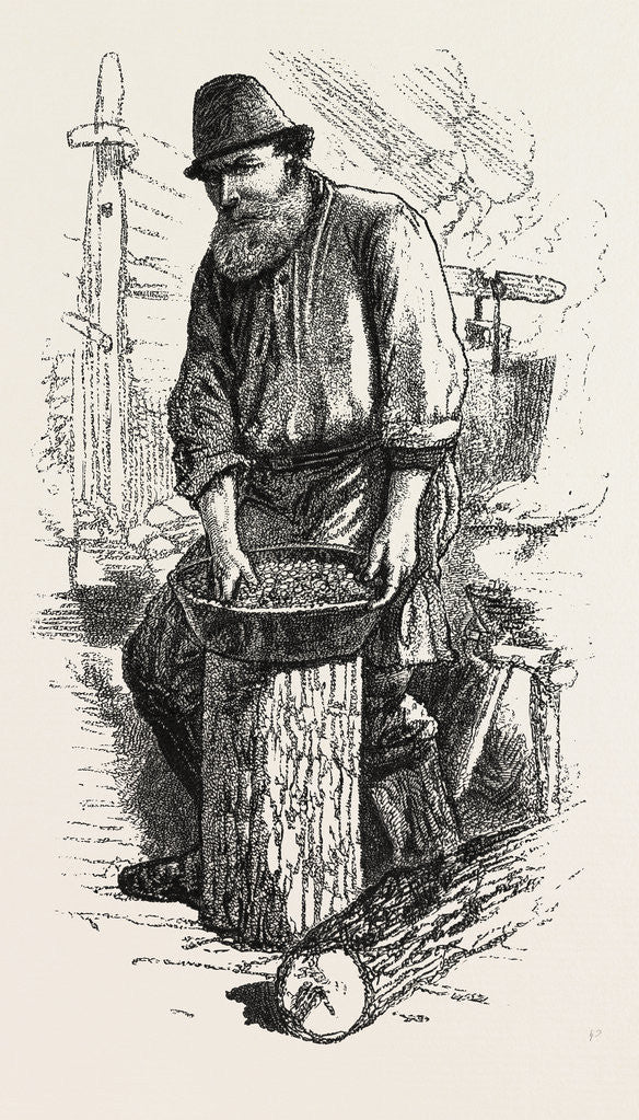Detail of Men of the Bush, the Cook, Sketches from Life, Canada by Anonymous