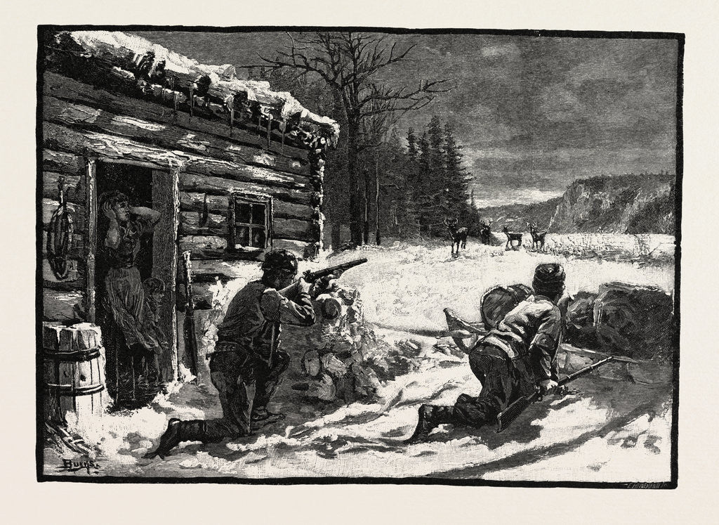Detail of A Settler's Shanty, Lumbering, Canada by Anonymous