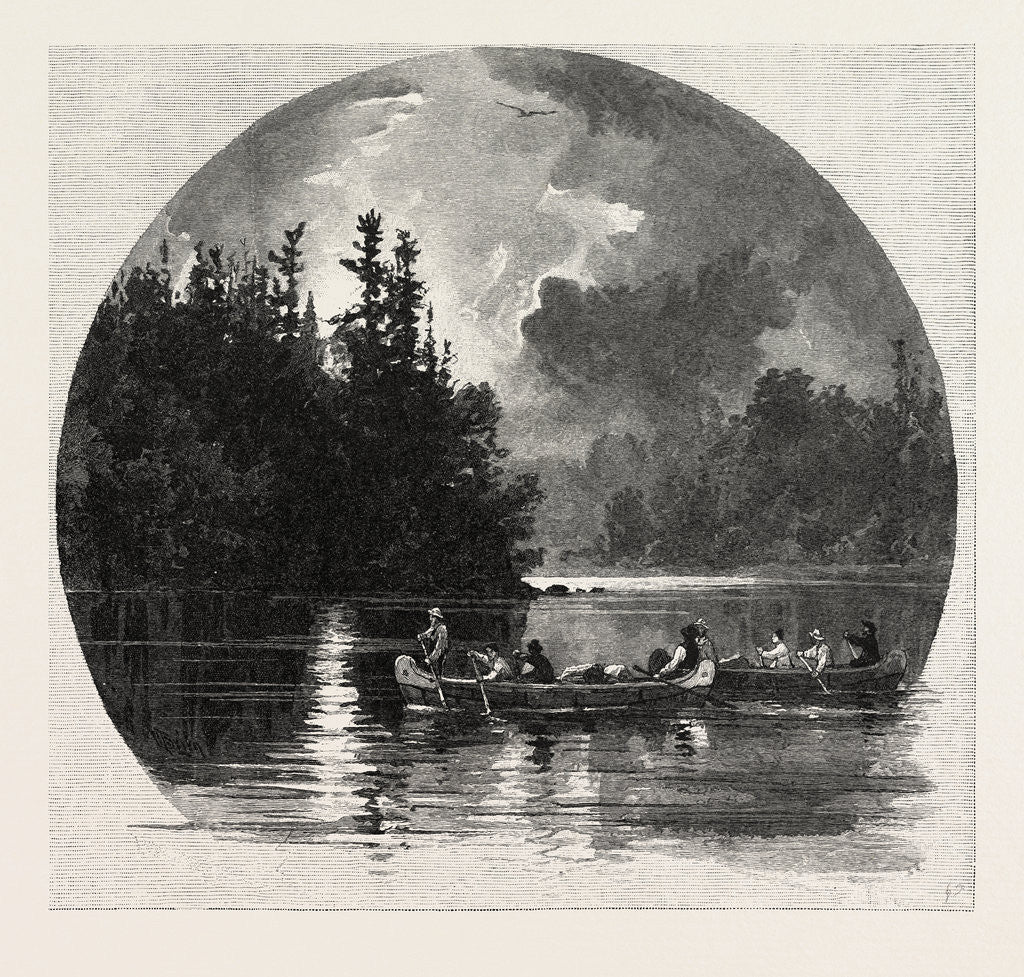 Detail of On French River, Canada by Anonymous
