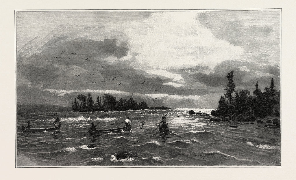 Detail of The Upper Lakes, the Sault Ste. Marie Rapids, Canada by Anonymous