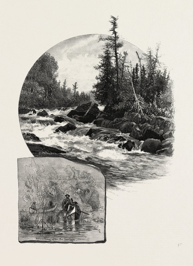 Detail of The Upper Lakes, on the Kaministiquia, Canada by Anonymous