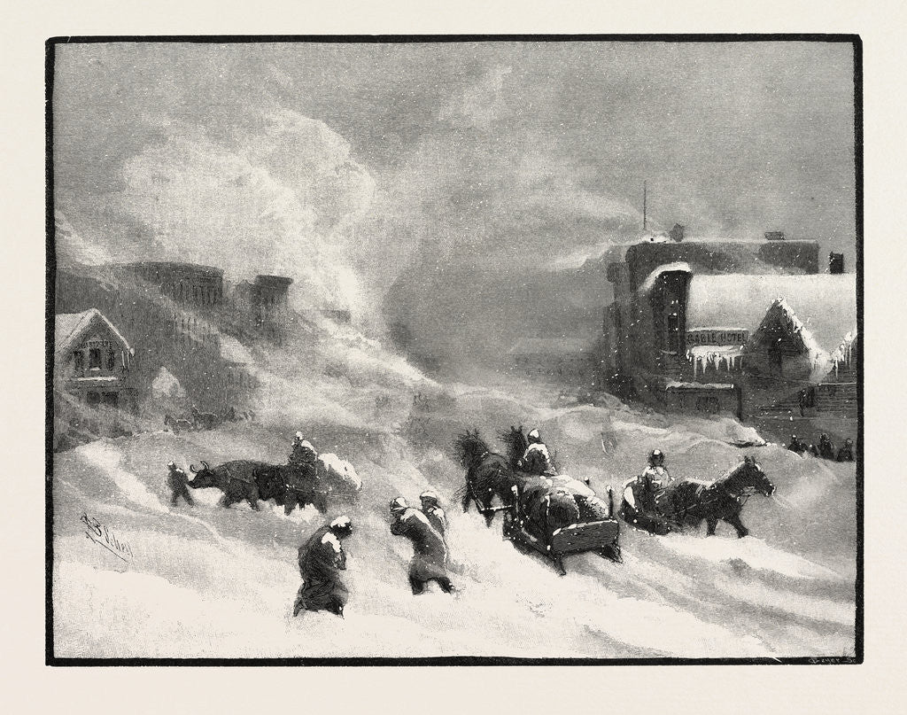 Detail of A Blizzard in Winnipeg, Canada by Anonymous