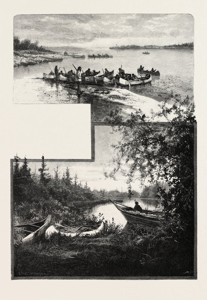Detail of On the Great and Little Churchill Rivers, Canada by Anonymous