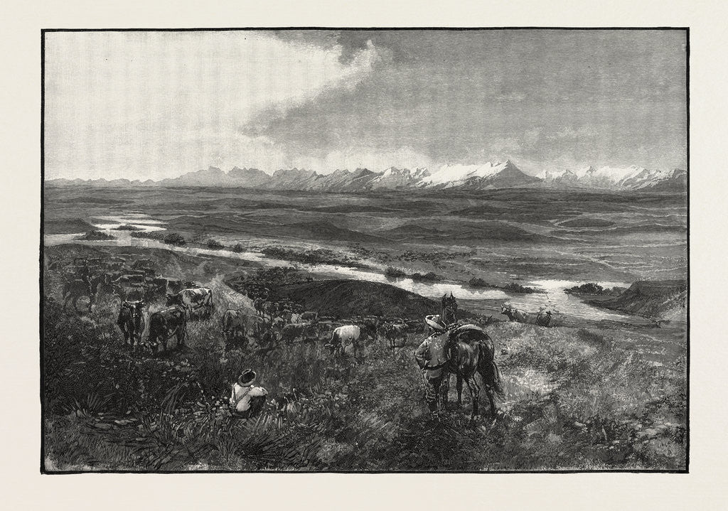 Detail of Near Fort Calgarry, Looking Towards the Rocky Mountains, Canada by Anonymous