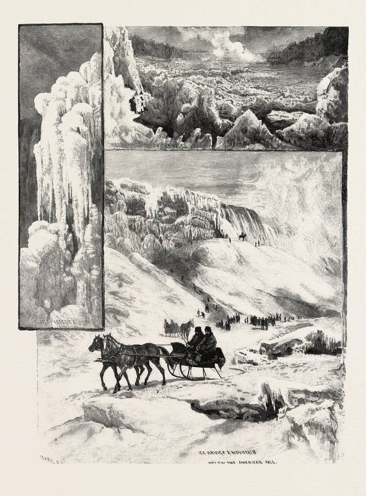 Detail of Niagara Winter Scenes, Canada by Anonymous