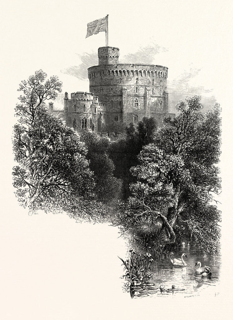 Detail of Windsor Castle, the Round Tower by Anonymous