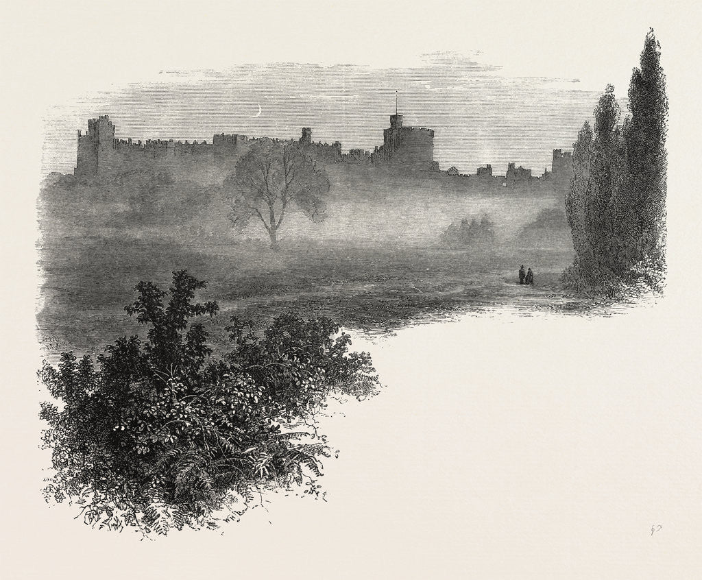 Detail of Windsor Castle, from the Home Park by Anonymous