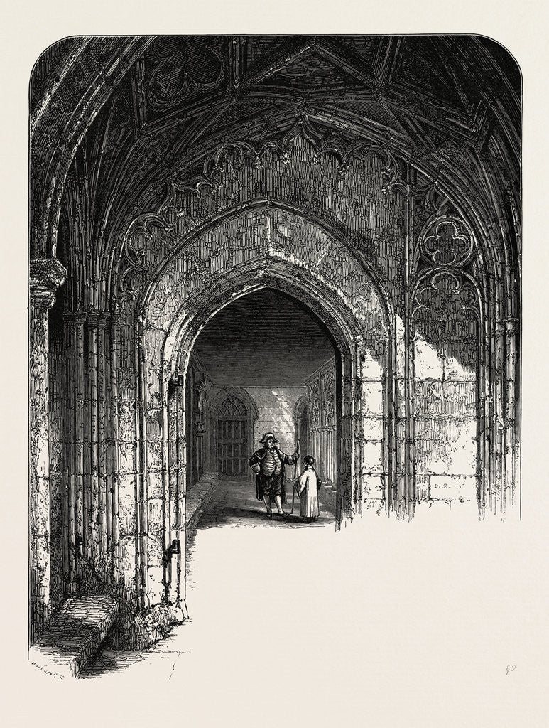 Detail of Windsor Castle: The Cloisters by Anonymous