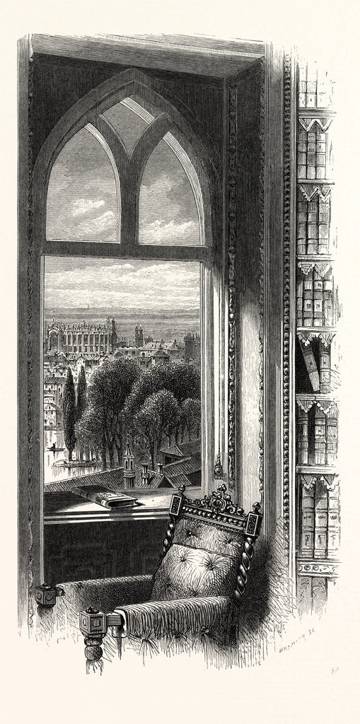 Detail of Windsor Castle: View from the Library Window by Anonymous