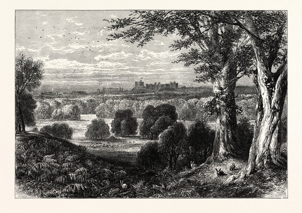 Detail of Windor Castle, from Bishopsgate by Anonymous