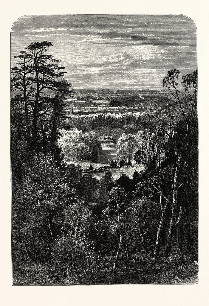 Detail of The Fishing Temple, Virginia Water, from the Belvidere. Village Being in the Borough of Runnymede in Surrey by Anonymous