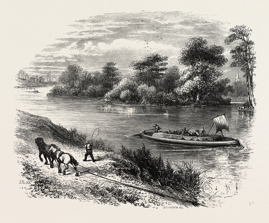 Detail of Magna Charta Island, in the River Thames, England by Anonymous