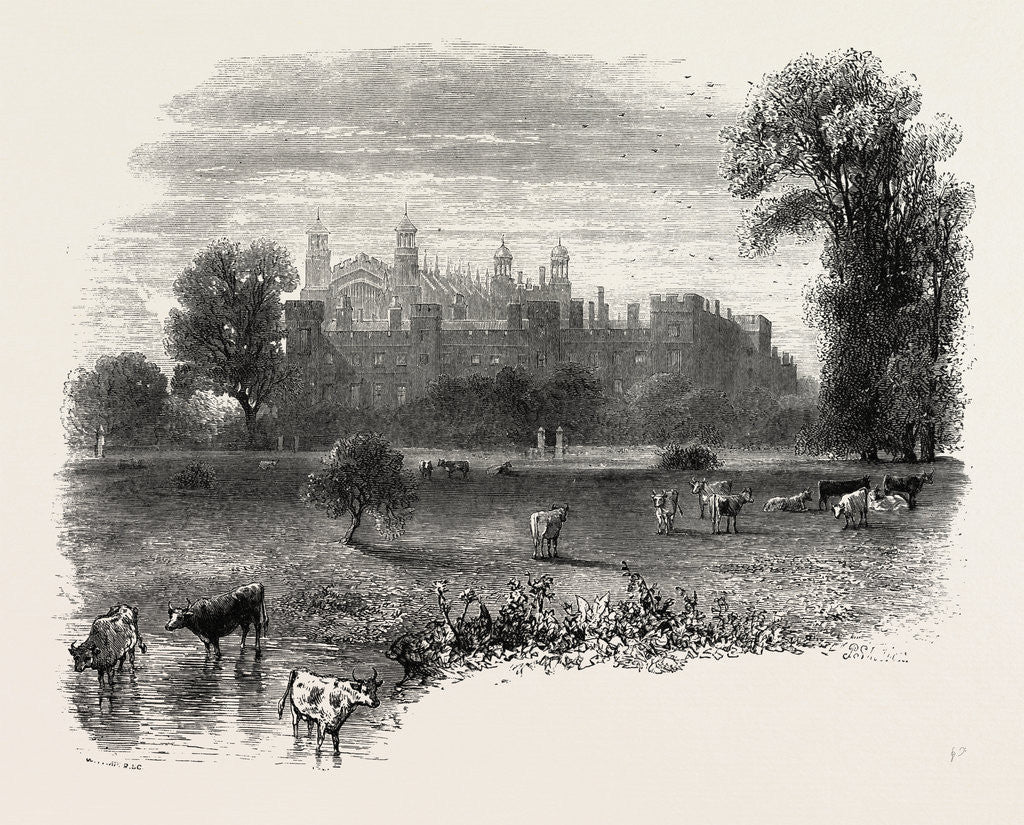 Detail of Eton College, from the River by Anonymous