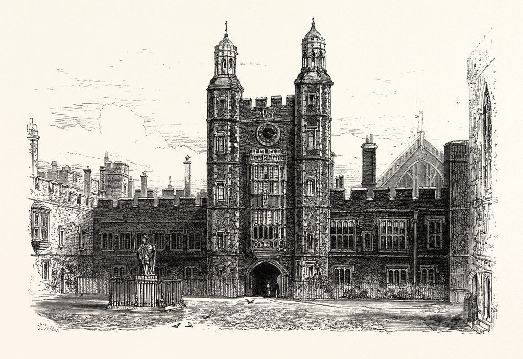 Detail of Interior of the Quadrangle, Eton College by Anonymous