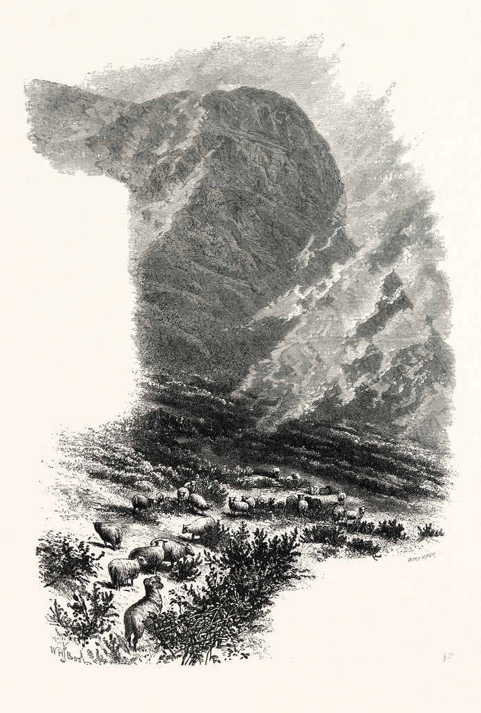 Detail of Cliffs on the Conway Mountain, North Wales by Anonymous