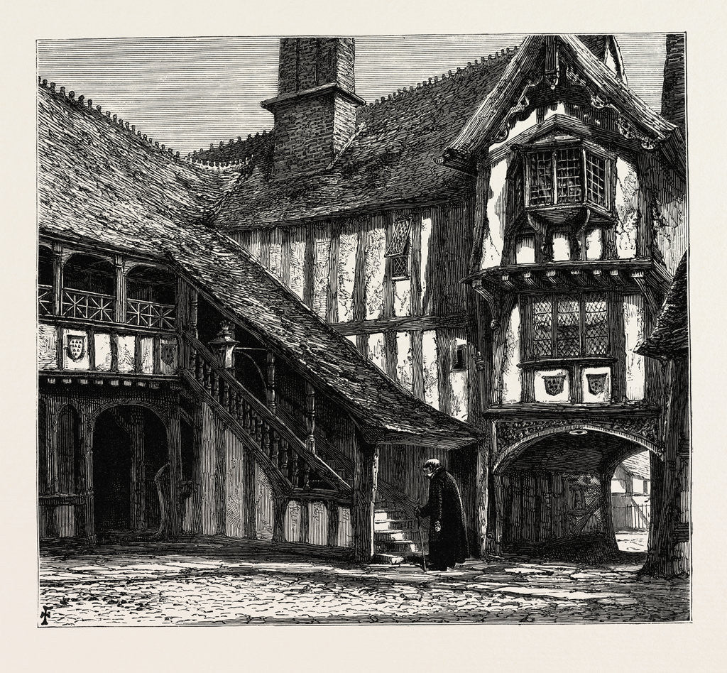 Detail of Courtyard of Leicester's Hospital by Anonymous