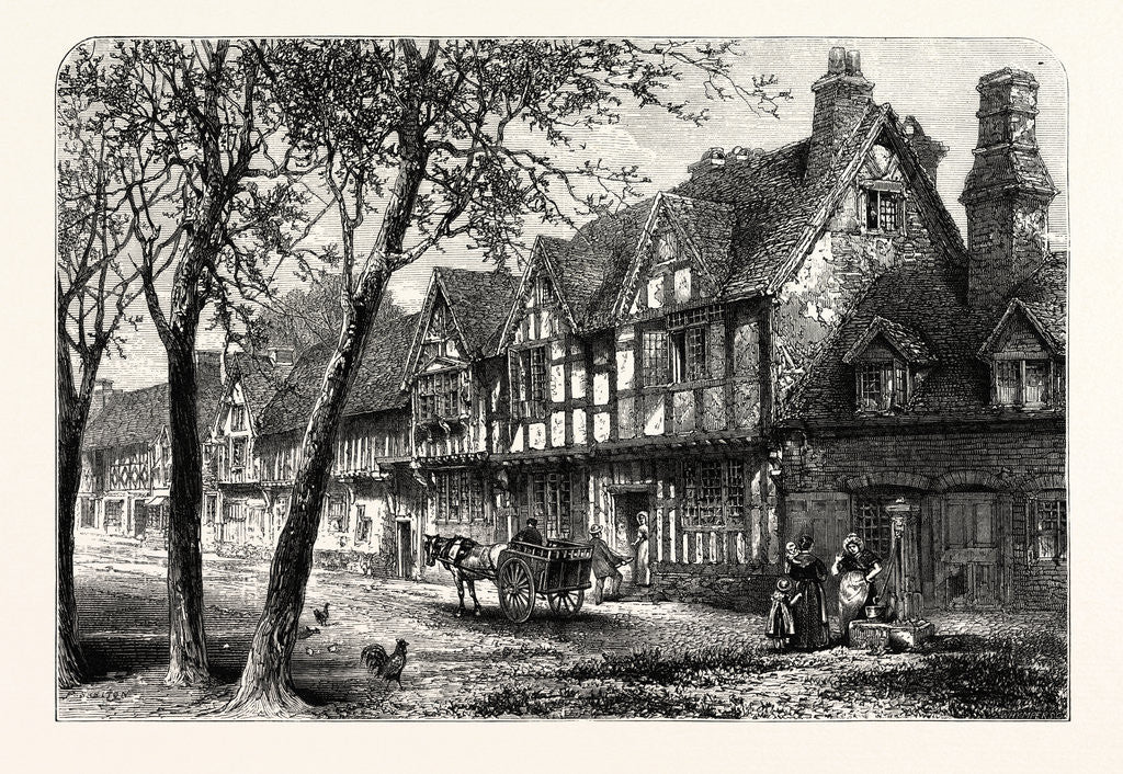 Detail of Houses Under the Castle, Warwick by Anonymous