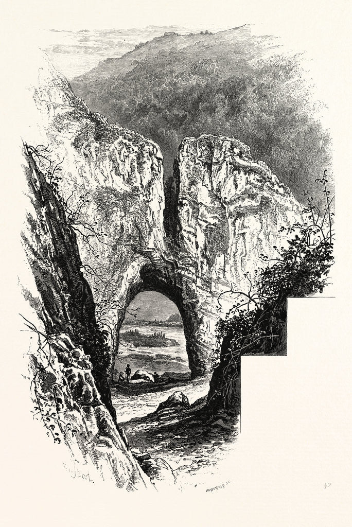 Detail of Reynard's Cave, Dove Dale, Peak District, England by Anonymous