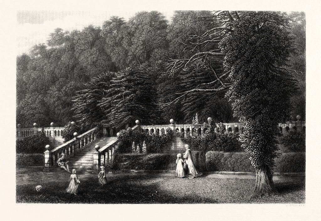 Detail of The Terrace, Haddon Hall, English Country House on the River Wye at Bakewell, Derbyshire, Seat of the Duke of Rutland by Anonymous