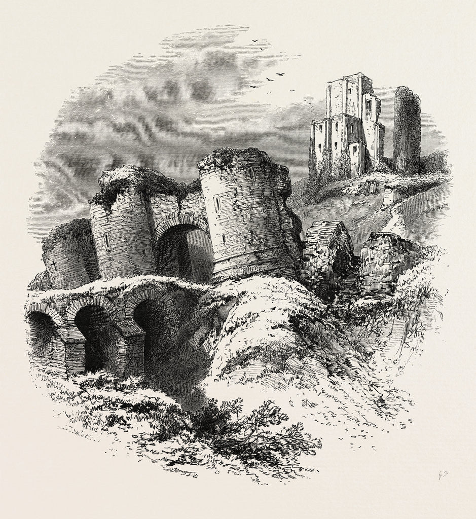 Detail of Corfe Castle by Anonymous