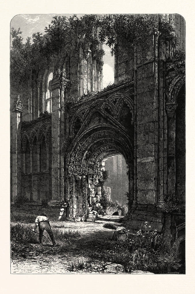 Detail of Glastonbury Abbey by Anonymous