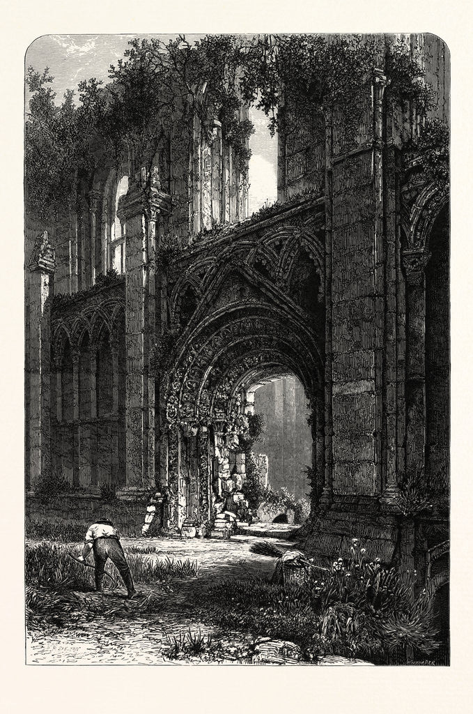 Detail of Glastonbury Abbey by Anonymous