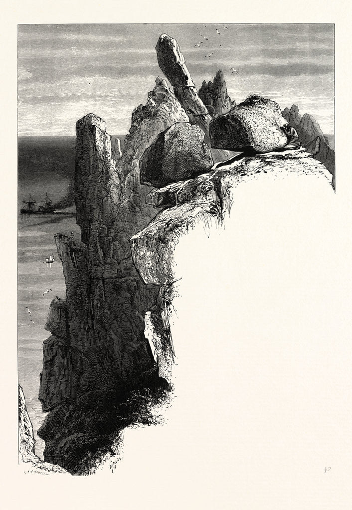 Detail of The Logan Rock, Cornwall by Anonymous