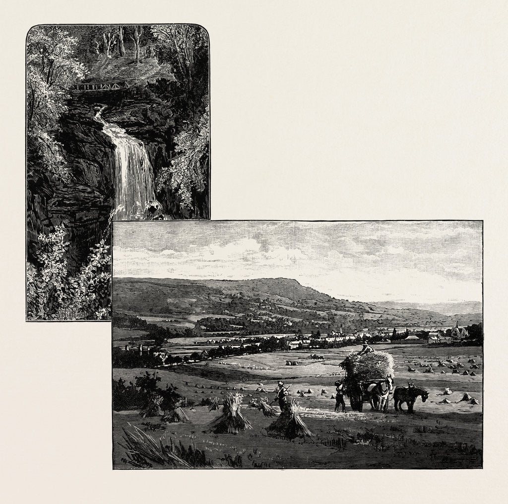 Detail of Birks of Aberfeldy; Aberfeldy, from the West by Anonymous