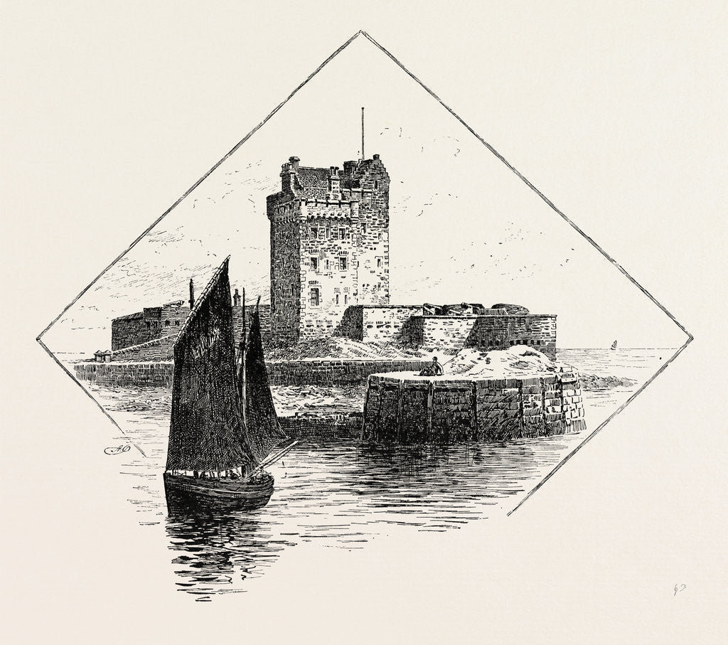 Detail of Broughty Ferry Castle by Anonymous