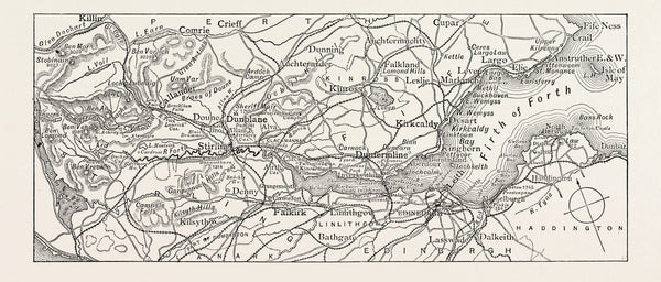 Map of the Forth, UK, Scotland posters & prints by Anonymous