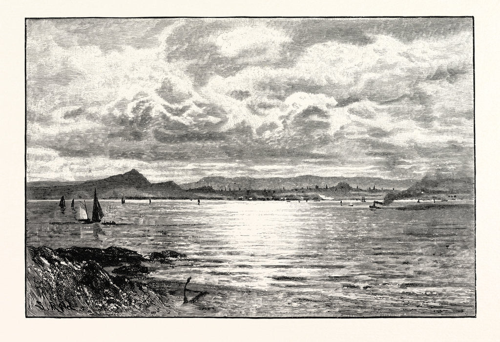 Detail of Edinburgh, from the Fife Shore, UK, Scotland by Anonymous